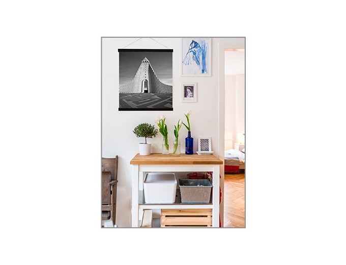 DEKNUDT PORTE AFFICHE EN BOIS NOIR AIMANTE 41CM