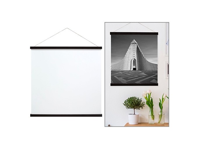 DEKNUDT PORTE AFFICHE EN BOIS NOIR AIMANTE 41CM