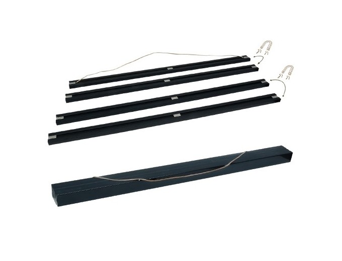 DEKNUDT PORTE AFFICHE EN BOIS NOIR AIMANTE 61CM