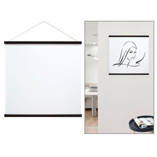 DEKNUDT PORTE AFFICHE EN BOIS NOIR AIMANTE 61CM