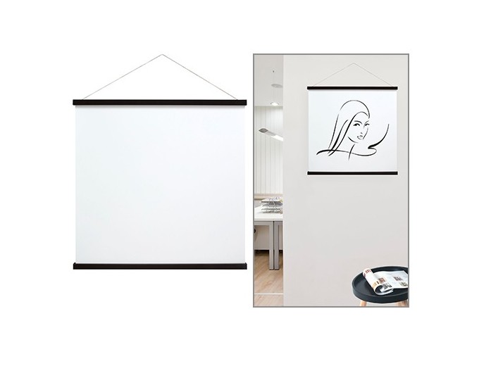 DEKNUDT PORTE AFFICHE EN BOIS NOIR AIMANTE 61CM