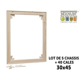 DEKNUDT LOT DE 5 CHASSIS ET 40 CALES 30X45