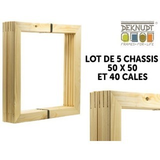 DEKNUDT LOT DE 5 CHASSIS ET 40 CALES 50X50