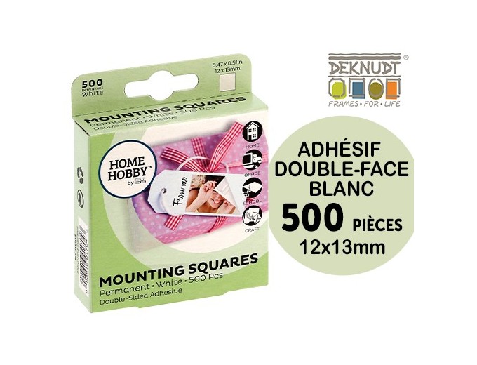 DEKNUDT ADHESIF DOUBLE-FACE BOITE DE 500