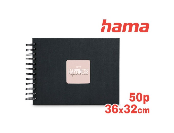 ALBUM SPIRALE CLASSIQUE  FINE ART BLACK 50 PBLANC