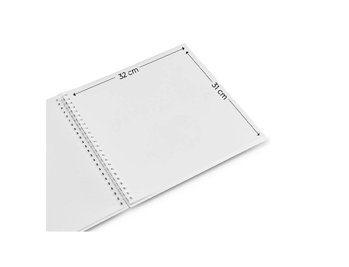 ALBUM SPIRALE CLASSIQUE  FINE ART BLACK 50 PBLANC