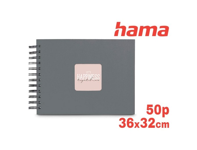 ALBUM SPIRALE CLASSIQUE  FINE ART  GRIS 50 PBLANC