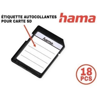 HAMA 18 ETIQUETTES AUTOCOLLANTES POUR CARTES SD