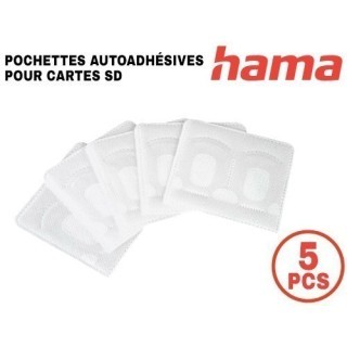 HAMA 5 POCHETTES AUTOADHESIVES POUR CARTES SD