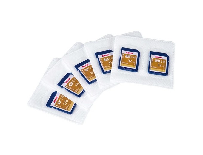 HAMA 5 POCHETTES AUTOADHESIVES POUR CARTES SD