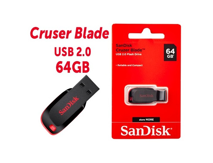 SanDisk Cruzer BLADE Cle Memoire 64 Go  USB 20