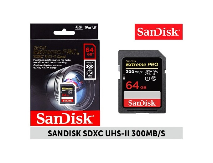 SanDisk SDXC Extreme Pro 64Go (UHS-II 300MB s