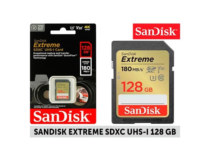SanDisk SDXC Extreme 128Go (180MB s)