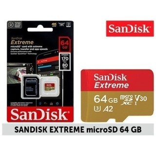 SANDISK Micro SD Extreme 64Go cl 10 avec adapt
