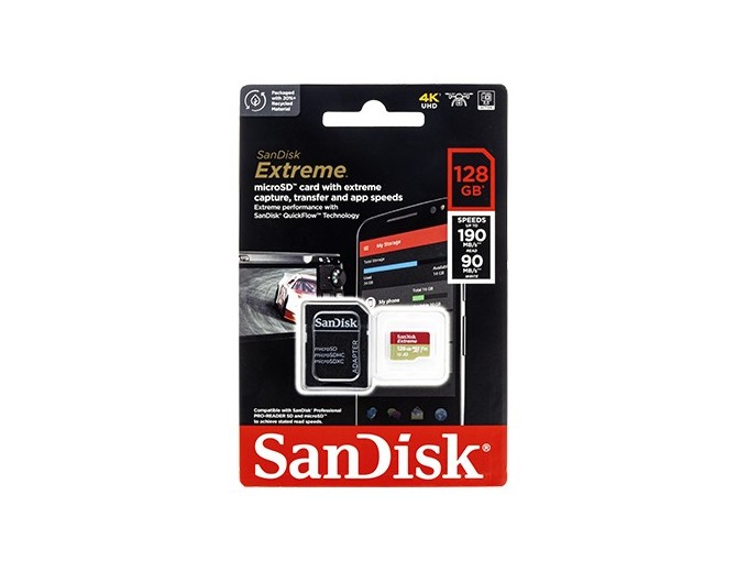 SANDISK Micro SD Extreme 128Go cl 10 avec ada  new