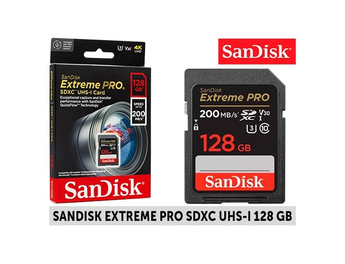 SanDisk SDXC Extreme Pro 128Go (200MB s)