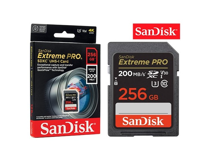 SanDisk SDXC Extreme Pro 256Go (200MB s)