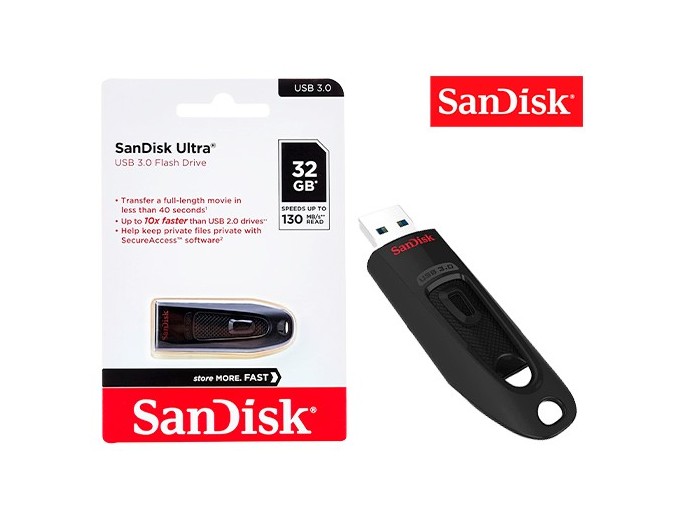 SanDisk Cle Memoire 32 Go  ULTRA USB 30   100MB