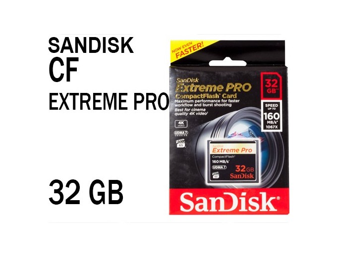 SanDisk CompactFlash Extreme PRO 32Go   (160Mo s)