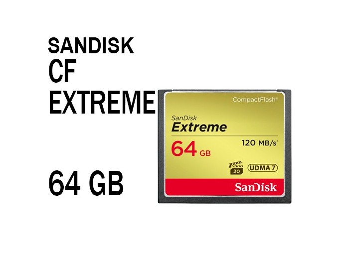 SanDisk CompactFlash Extreme  64Go   (120Mo s)