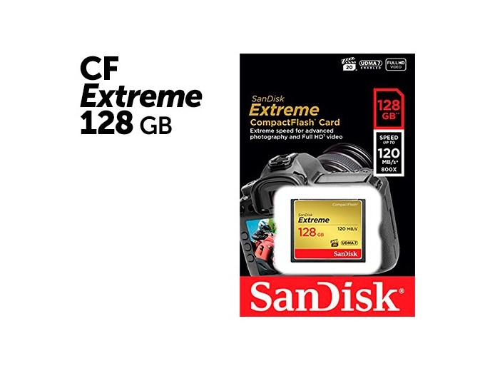 SanDisk CompactFlash Extreme 128Go   (120Mo s)