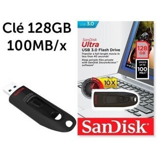 SanDisk Cle Memoire 128 Go  ULTRA USB 30   100MB