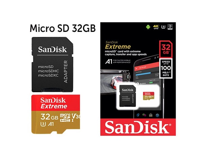 SANDISK Micro SD Extreme 32Go classe 10 avec adapt