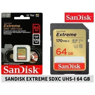 SanDisk SDXC Extreme 64Go (170MB s)