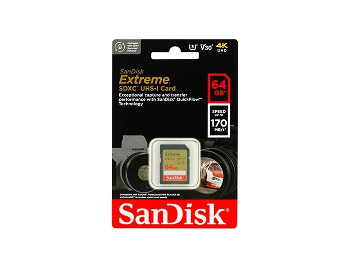 SanDisk SDXC Extreme 64Go (170MB s)