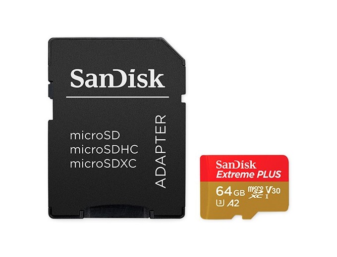 SANDISK Micro SD Extreme 64Go cl 10 avec adapt