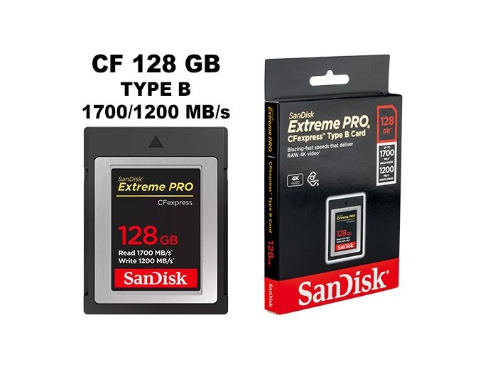 SanDisk CFexpress  128Go   Type B   1700 1200 Mo s