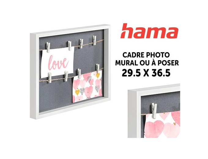 CADRE MURO BLANC AVEC CORDES ET PINCES 295 X 365