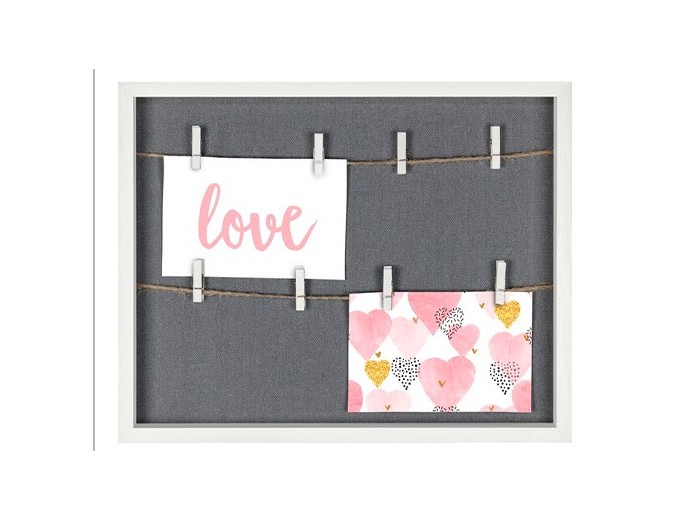 CADRE MURO BLANC AVEC CORDES ET PINCES 295 X 365