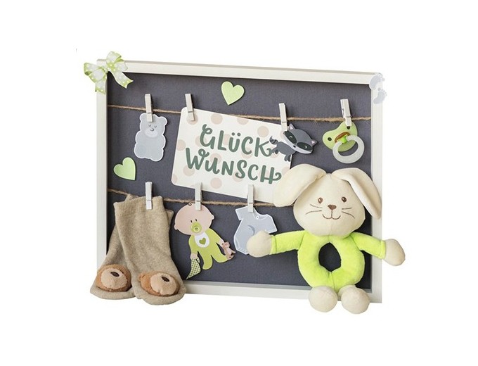 CADRE MURO BLANC AVEC CORDES ET PINCES 295 X 365