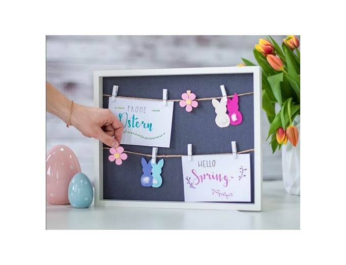 CADRE MURO BLANC AVEC CORDES ET PINCES 295 X 365