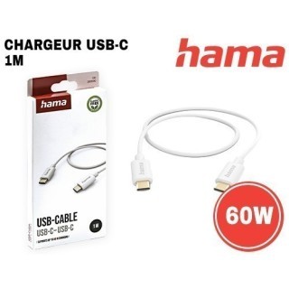 CABLE FAST USBC USBC 60W 480 MBit s 1M BLANC