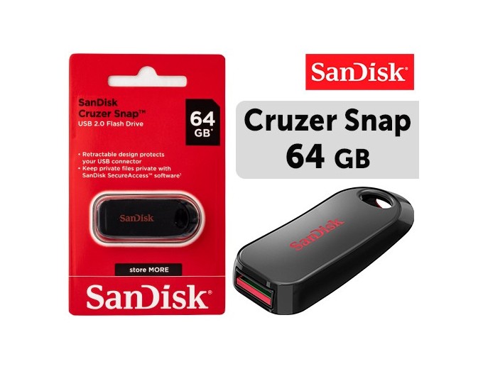 SanDisk Cruzer SNAP Cle Memoire 64 Go  USB 20