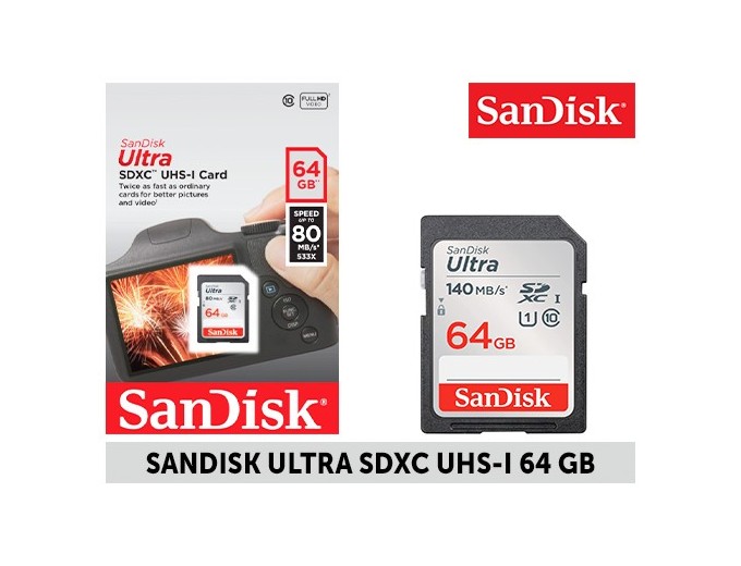 SanDisk SDXC Ultra  64Go  (140MB s)