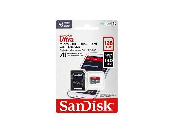 SANDISK Micro SD Ultra  128Go classe 10 avec adap