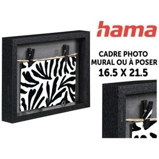 CADRE MURO NOIR AVEC CORDE ET PINCES 165 X 215