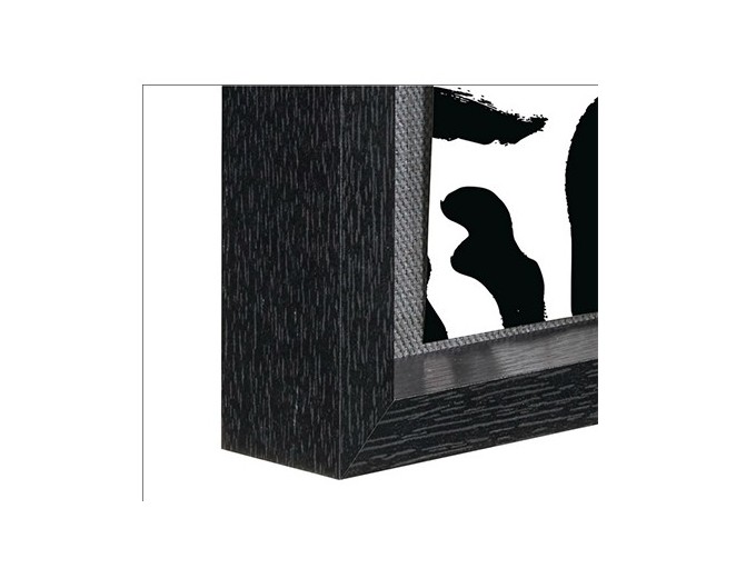 CADRE MURO NOIR AVEC CORDE ET PINCES 165 X 215