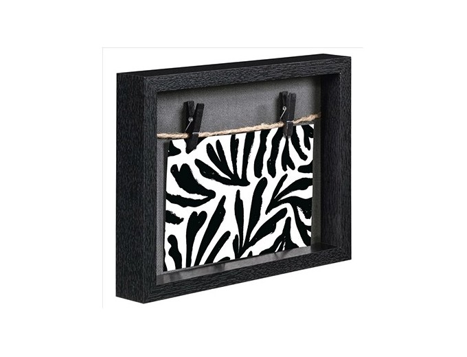 CADRE MURO NOIR AVEC CORDE ET PINCES 165 X 215