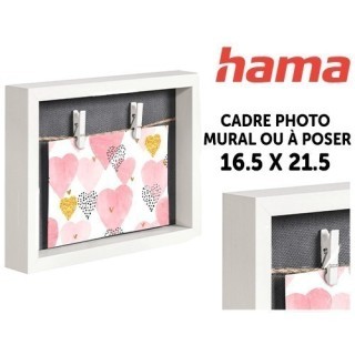 CADRE MURO BLANC AVEC CORDE ET PINCES 165 X 215