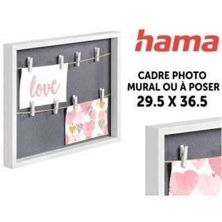 CADRE MURO BLANC AVEC CORDES ET PINCES 295 X 365