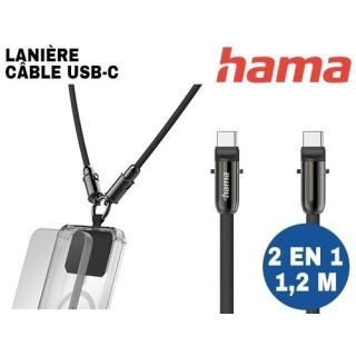CABLE USB-C ET LANIERE POUR PORTABLE 1,2m de long