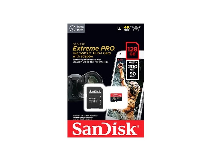SANDISK Micro SD Extreme PRO 128Go  V30 avec adap