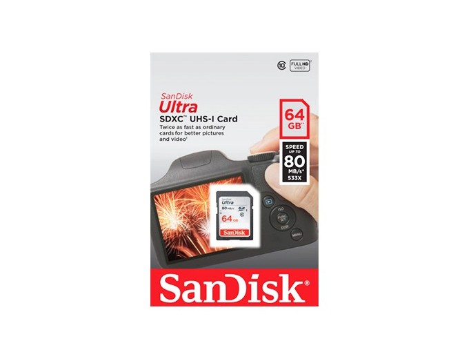 SanDisk SDXC Ultra  64Go  (140MB s)