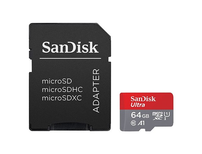 SANDISK Micro SD Ultra 64Go classe 10 avec adapt