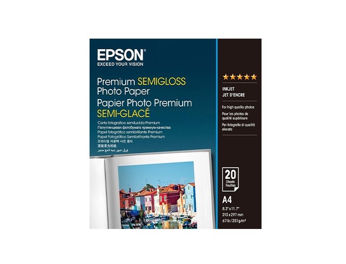 EPSON PAPIER PREMIUM SEMI GLACE A4 251GR 20F