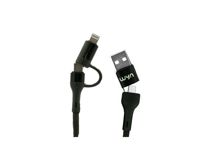 CABLE 4 EN 1  TRESSÉ  NOIR   (1)